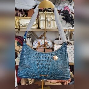 New Brahmin Esme Shoulder Bag In Bermuda Ombre All Over